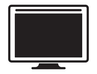 Illustration of a modern television screen, showcasing a sleek design with a thin bezel and a minimalist stand, perfect for digital media and entertainment concepts