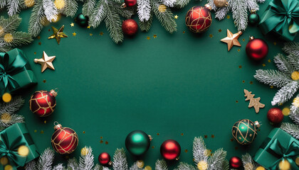 Detailed Christmas Decorations with Empty Center