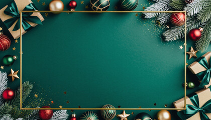 Cozy Christmas Frame with Clean Background