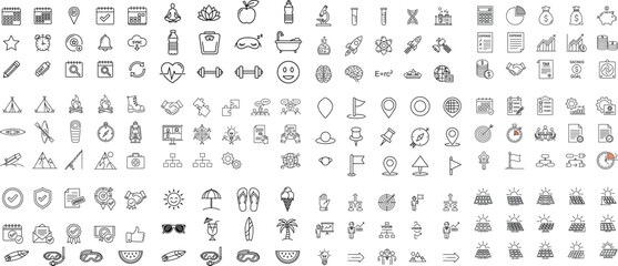Diverse Icons Representing Concepts And Activities