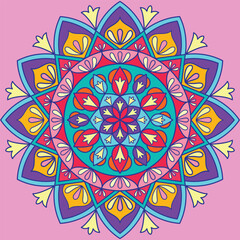 Decorative Mandala Pattern Art | Abstract Floral Geometry Ornament | Sacred Boho Symmetry Vector | Spiritual Decorative Artwork for Meditation and Interior Design