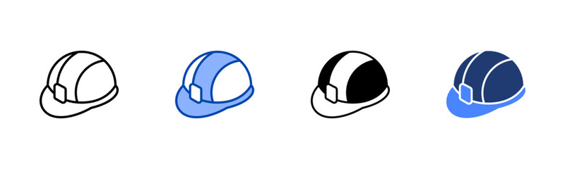 Hard Hat icon set multiple style collection