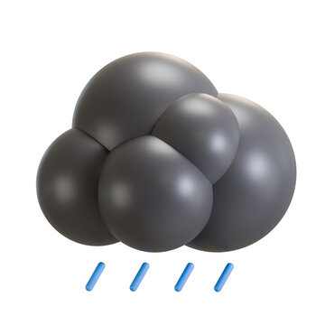 rain weather 3d icon illustration