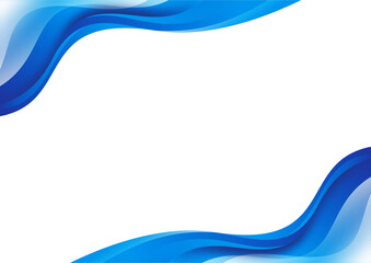 BLUE FLUID DYNAMIC CURVES WAVE ABSTRACT BACKGROUND TEMPLATE