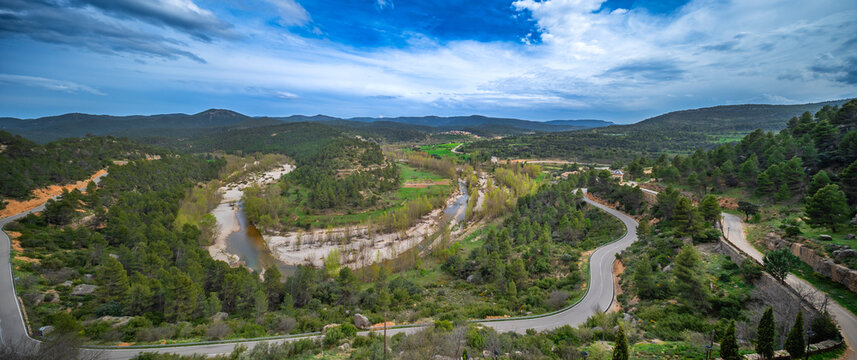 Bergantes River from Sanctuary of  the Virgin of Balma, Zorita del Maestrazgo, El Maestrazgo, Maestrat, Castellón, Comunidad Valenciana, Spain, Europe