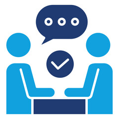 Satisfaction Flat Blue Icon