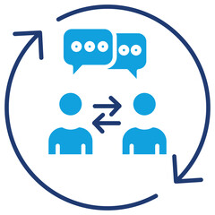 Inclusion Flat Blue Icon