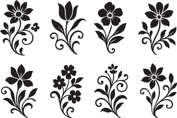 Seamless floral vector pattern with vintage flower and leaf decoration illustration