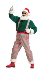 PNG Festive Santa in stylish attire.