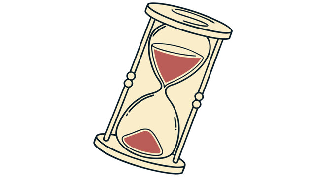 Elegant hourglass showcases time management, deadlines, and countdowns, perfect for projects and presentations