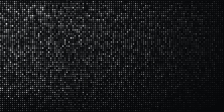 Minimalist black and white dotted gradient background ideal for tech, design, and abstract themes.
