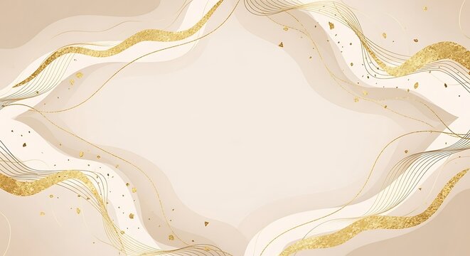 Elegant flowing abstract background with gold glitter accents and soft pastel colors - Powered by Adobe