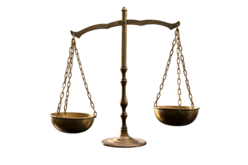 Scales of justice isolated