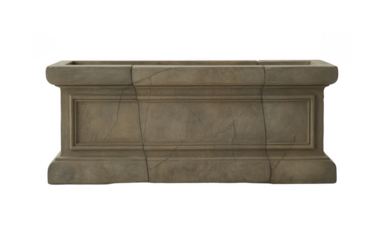 Stone sarcophagus weathered ancient isolated on a transparent background