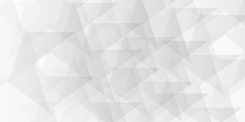 Abstract seamless modern white and gray color technology concept geometric line. vector background lines geomatics retro pattern of triangle shapes. White triangular backdrop.	