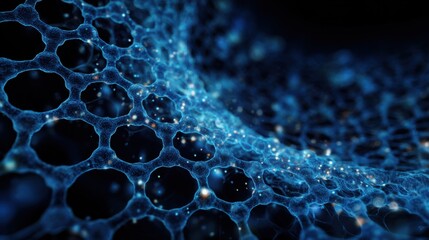 Abstract glowing molecular structure and connections