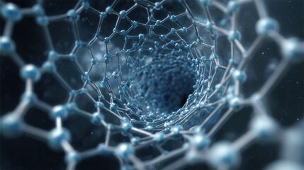 Abstract molecular structure tunnel background