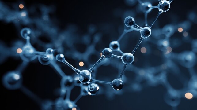 Abstract molecular structure science or research concept