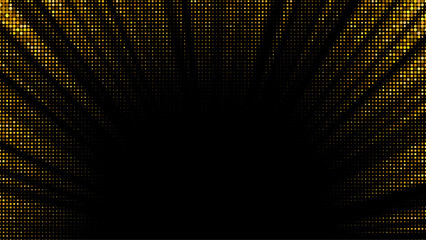 Vector Illustration Background Gold Dots Burst With Dark Center Abstract Glow