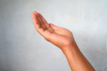 close up of turned hands