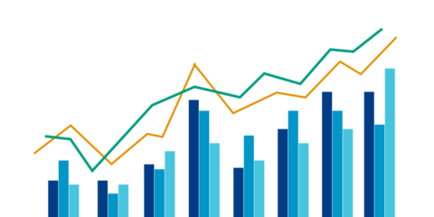 business graph showing growth