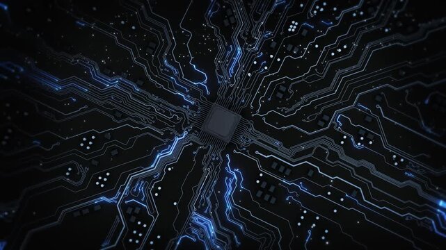 Circuit board, digital and future technology Computer Processor And Motherboard System Chip. Cpu Electronic Circuit Board Processor Network, electronics machine learning cyber hardware cloud computing - Powered by Adobe