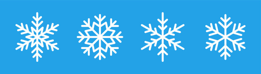 Snow icons. Snowflakes vector design. Winter symbol. Snowflake icon set