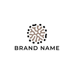 ILLUSTRATION PLANT ROOTS BROWN BLACK COLOR LOGO ICON ECO NATURE TEMPLATE SIMPLE DESIGN ELEMENT VECTOR