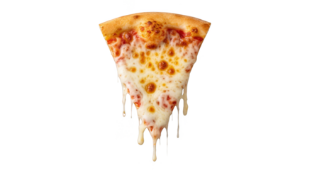 Cheesy pizza slice dripping deliciousness
