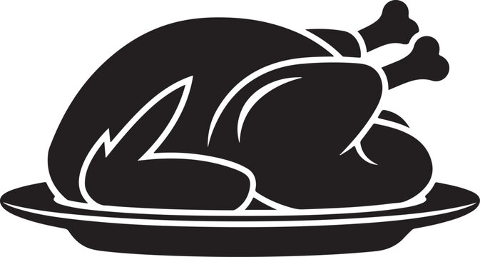 Classic Roasted Turkey Platter Icon for Thanksgiving Dinner

Holiday Feast Food Graphic: Garnished Christmas Dinner Vector

Poultry and Meat Illustration for Menu and Catering Design - Powered by Adobe