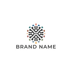 ILLUSTRATION PLANT ROOTS COLORFUL LOGO ICON ECO NATURE TEMPLATE SIMPLE DESIGN ELEMENT VECTOR