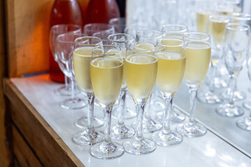 glasses of champagne