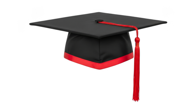 Graduation hat awaits the ceremony