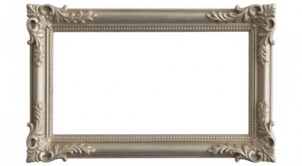 Ornate decorative antique frame isolated on a transparent background