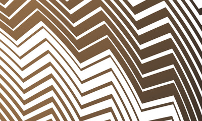 Abstract brown colour arc thik to thin halftone zig zag gradient vector line pattern can be used for as background.