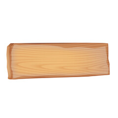 Rectangular Light Brown Wooden Sign with Wood Grain Texture Isolated on Transparent Background Ideal for Custom Messages or Decor