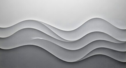 Abstract grayscale wavy layers of light and shadow