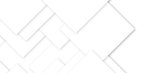 minimal white geometric overlapping rectangles background with soft shadows and clean modern abstract paper layer design.	