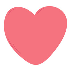 Cute Red Heart Clipart – Bold Love Symbol for Valentine, Romance Projects & Sticker Designs