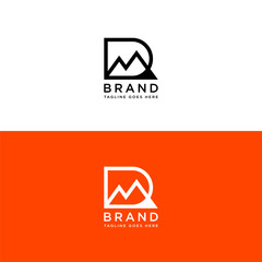Elegant logo letter D and mountain with unique logo designs inspiration
