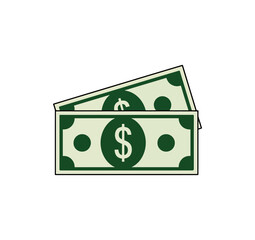 Simple Dollar Banknotes Icon Vector Illustration