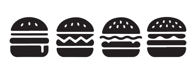  Gourmet Burger Outline Icon Vector Illustration Eps 10