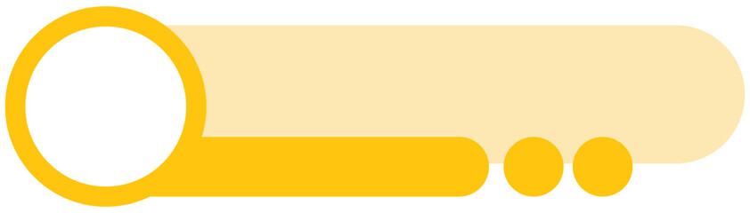 Obraz premium Yellow web button template for user interface design with a circle placeholder
