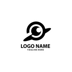 planet lens logo design vector