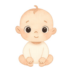 PNG Adorable cartoon baby illustration.