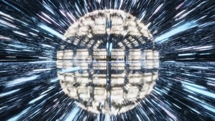 Futuristic dynamic background illustrating high-speed digital data processing and information transfer across interconnected networks, symbolizing advanced technology and modern communication systems - Powered by Adobe