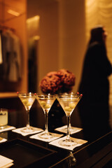 Drinks on a table