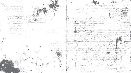 Aged handwritten document with faded ink and scattered ink blots on parchment paper texture antique