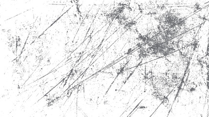 Abstract textured background with grey scratches and speckles on white surface grunge