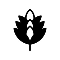 Minimalist Icon Illustration of Pine Cone With White Background